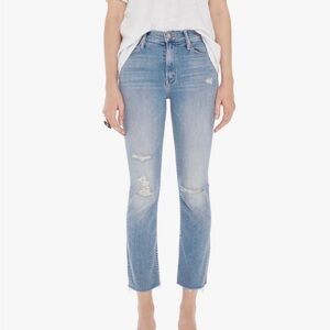 Mother denim Mid Rise Dazzler Ankle Fray